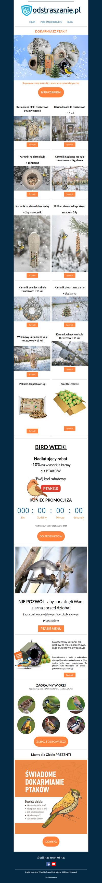 Dokarmiasz ptaki zimą? Sprawdź czy robisz to dobrze...