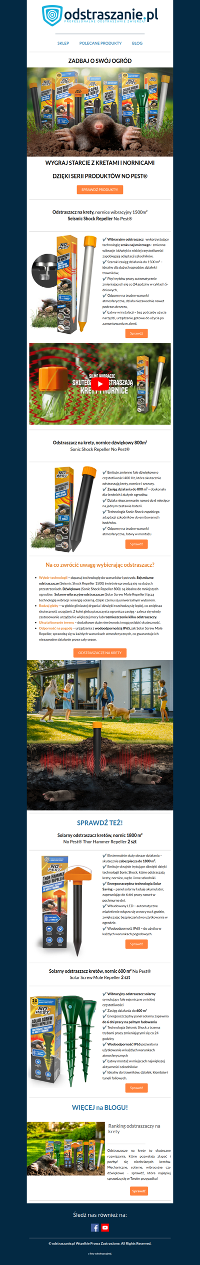 Co na KRETY w ogrodzie? Sprawdź najlepsze produkty od No Pest®