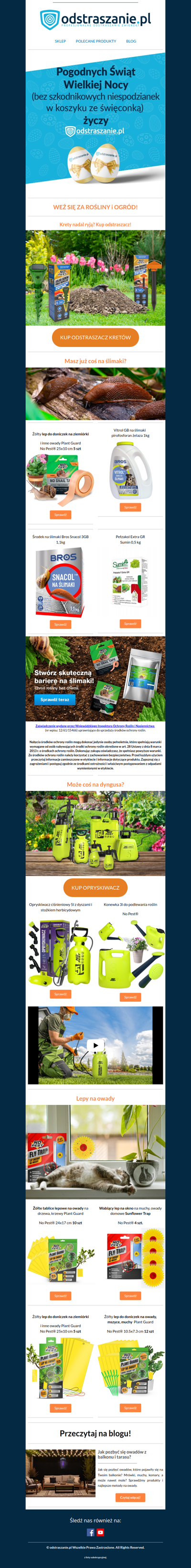 Święta bez szkodników? Tylko z Odstraszanie.pl. Największa oferta środków owadobójczych, gryzoniobójczych i do ochrony roślin.