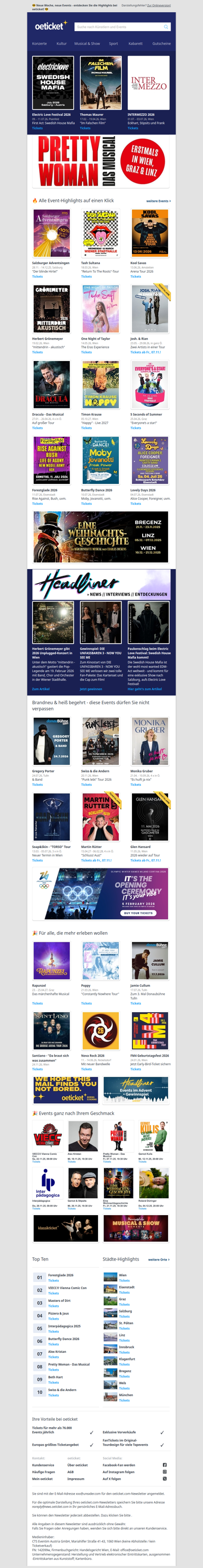 Swedish House Mafia, Herbert Grönemeyer, Josh. & Rian, uvm. 🌟