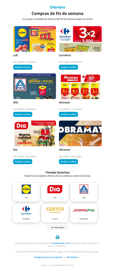 Fin de semana lleno de ofertas ventajosas.