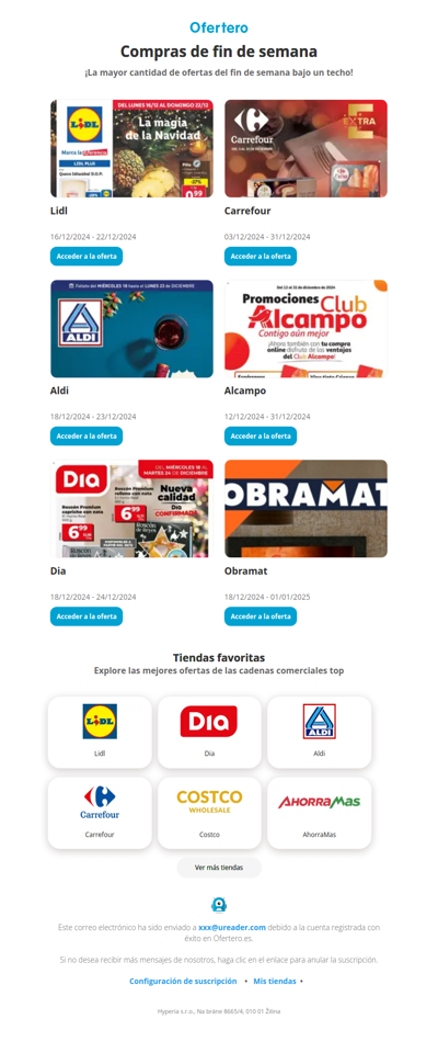 Fin de semana lleno de ofertas ventajosas.