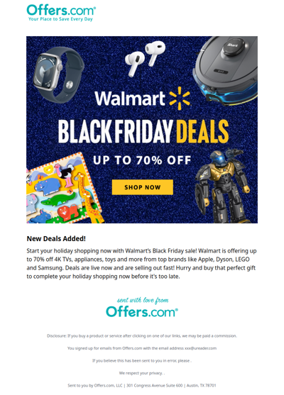 New Walmart Black Friday Deals Live Now!