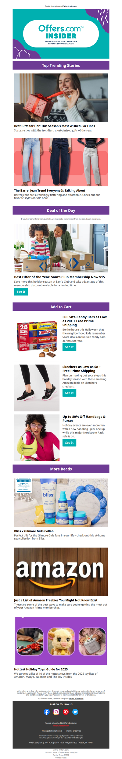 Hot Deals: Halloween Candy at Amazon, Fall Denim & Sam’s Club Savings