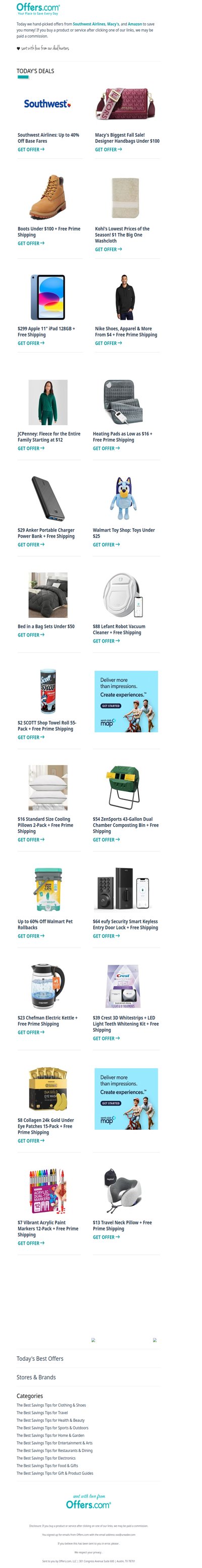 40% Off Southwest | Nike From $4 | $88 Robot Vacuum