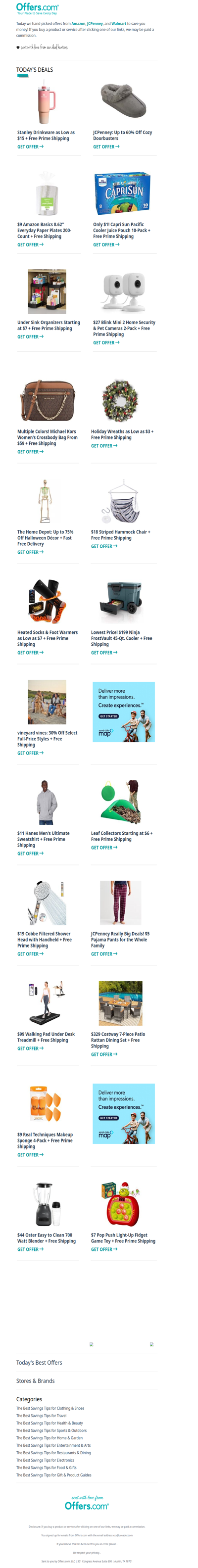 Stanley Drinkware From $15 | $3 Holiday Wreaths | $27 Blink Cameras 2-Pack