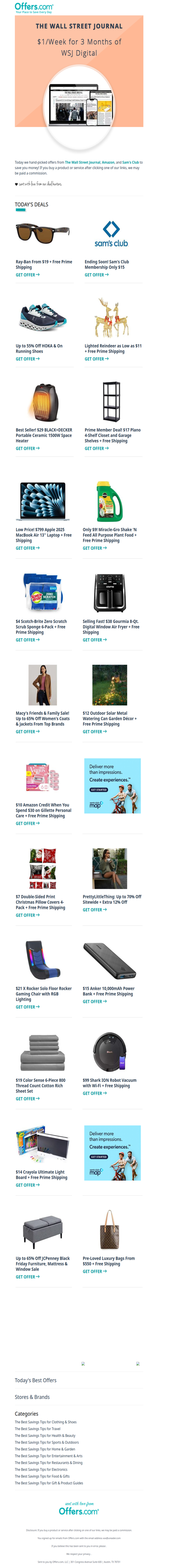 Ray-Ban From $19 | $17 Garage Shelves | $38 Gourmia 8-Qt. Air Fryer