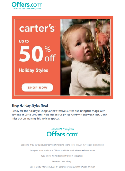 Magical Savings: Up to 50% Off Carter's Holiday Styles