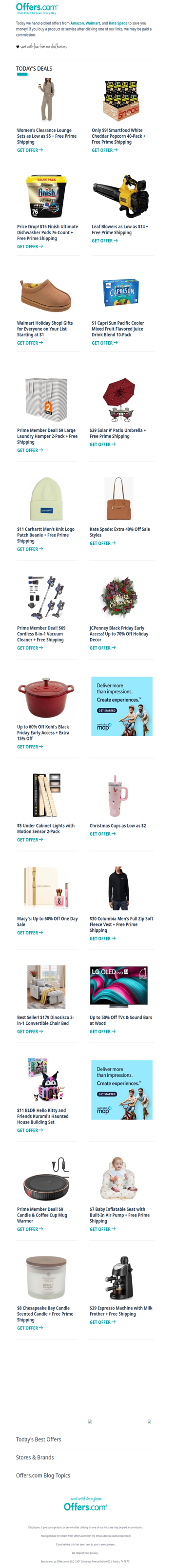 Lounge Sets From $5 | $1 Capri Sun Pack | Extra 40% Off Kate Spade