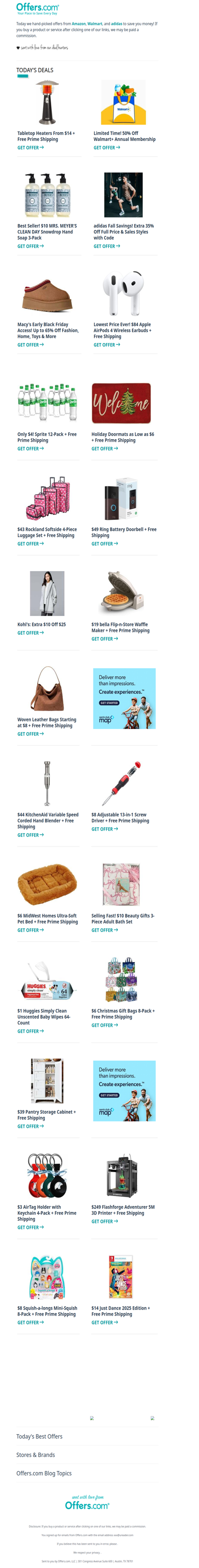 $89 AirPods 4 | 50% Off Walmart+ | $4 Sprite 12-Pk.