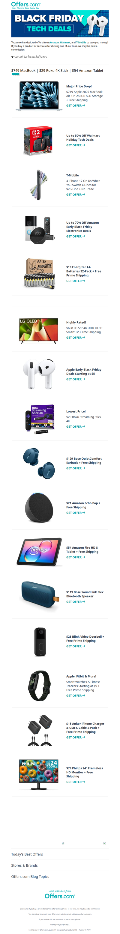 Black Friday Tech Deals LIVE NOW!