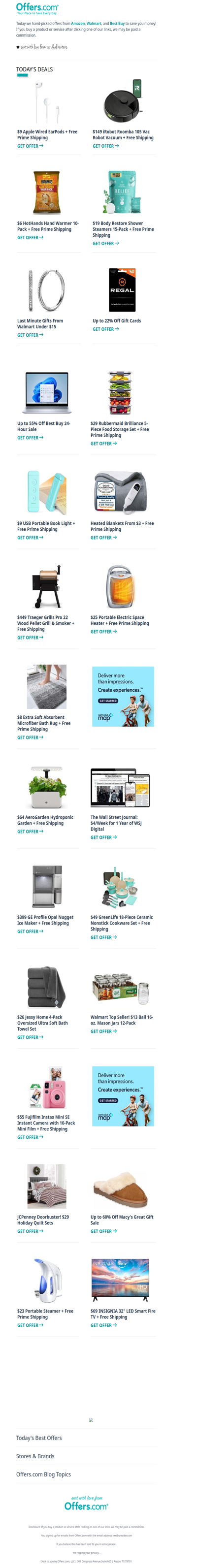 $9 Wired AirPods | 22% Off Gift Cards | $6 HotHands | Heated Blankets From $3