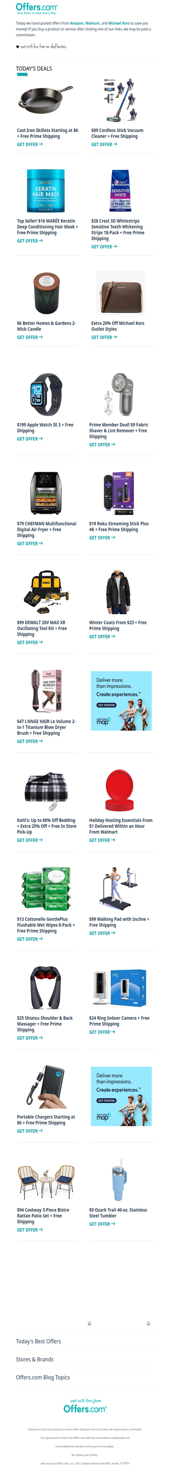 Cast Iron Skillets From $6 | $19 Roku 4K Stick | $25 Shiatsu Massager | $199 Apple Watch SE 3