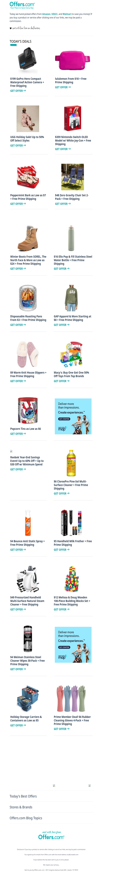 $9 Slippers | lululemon From $18 | $48 Zero Gravity Chair Set