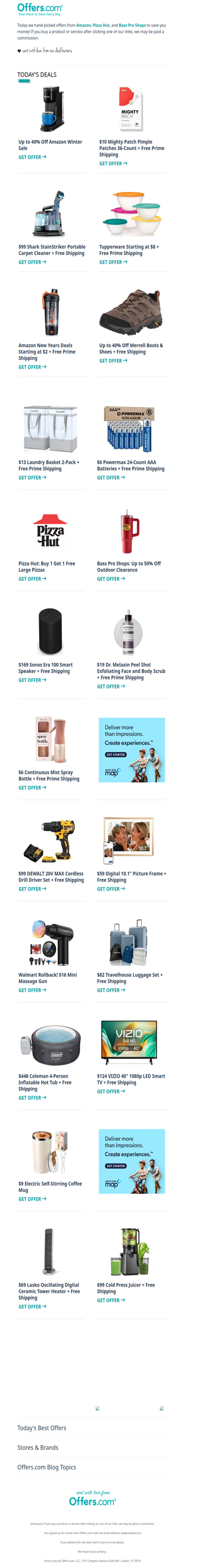 Amazon Winter Sale | $6 AAA Batteries 24-Pack | BOGO Free Pizza