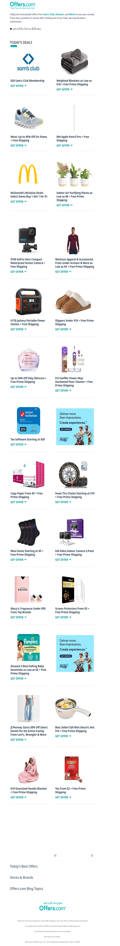 $13 Swiffer Power Mop | BOGO McDonald's | Weighted Blankets From $18