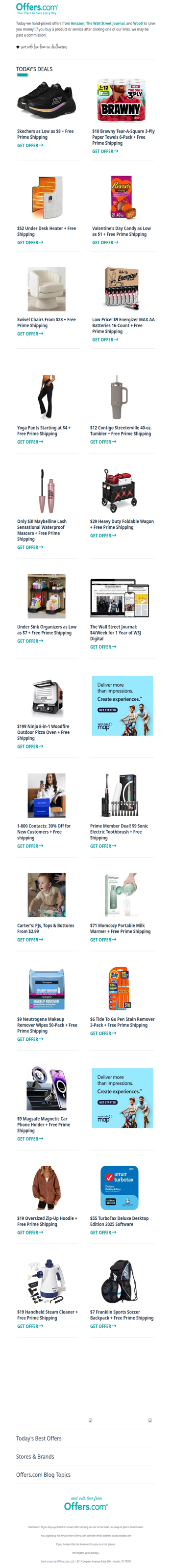 Skechers From $8 | $9 Energizer Batteries 16-Ct. | $3 Maybelline Mascara