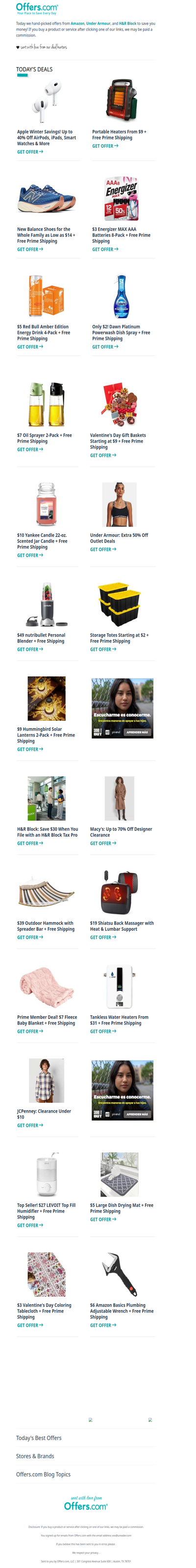 Portable Heaters From $9 | $2 Dawn Powerwash | Storage Totes From $2