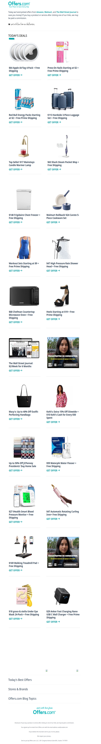 $64 AirTags 4-Pack | Workout Sets From $9 | $63 Shark Steam Mop