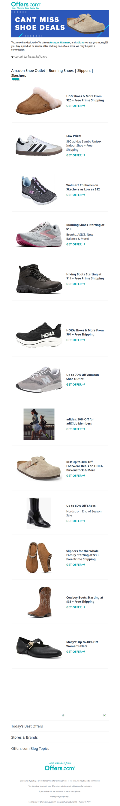 HOKA, UGG & adidas Samba: Your Footwear Favorites From $20