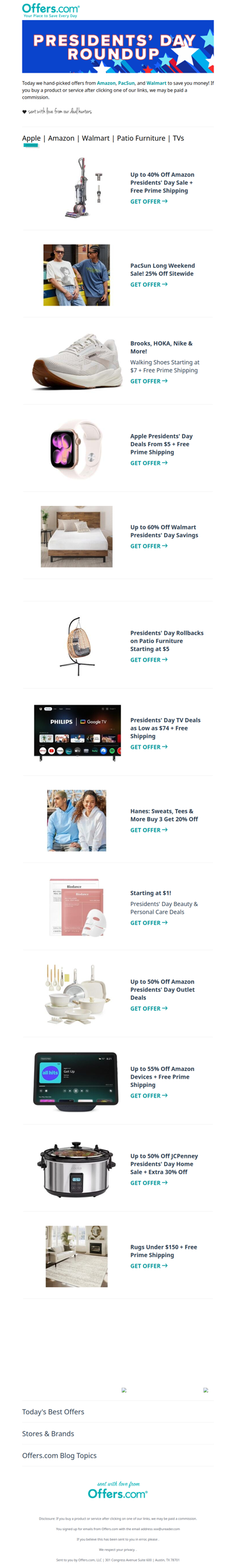 Presidents' Day Deals Drop Now!