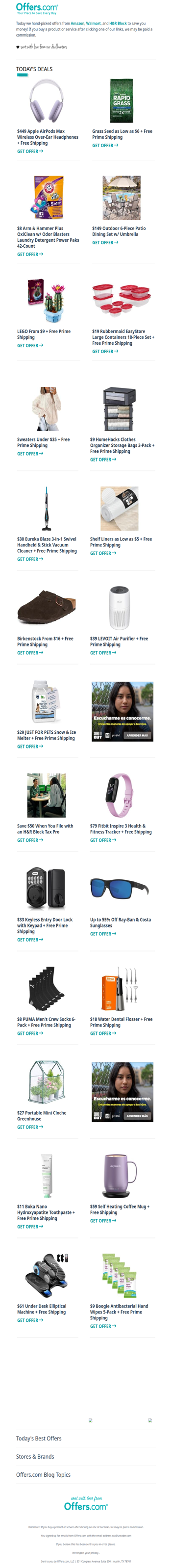 Birkenstock From $16 | $449 AirPods Max | LEGO From $9