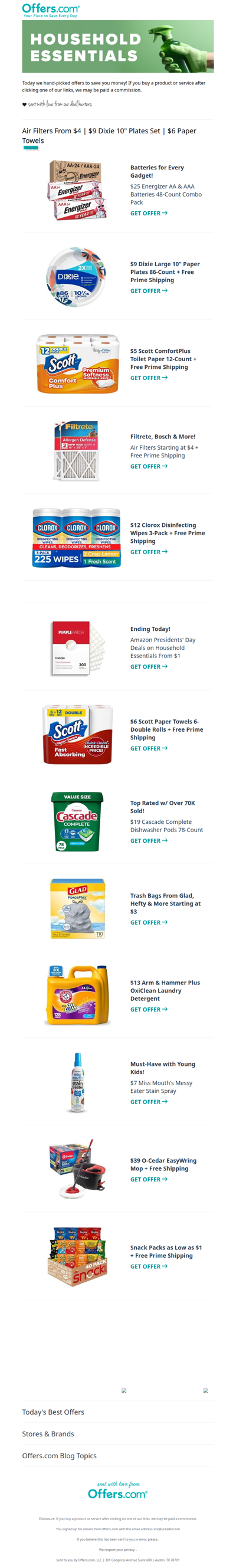 Restock & Save: Your Everyday Essentials Starting at $1