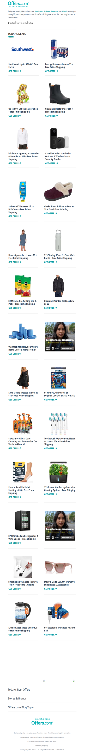 30% Off Southwest Flights | lululemon From $18 | $9 Miracle-Gro Soil 2-Pack