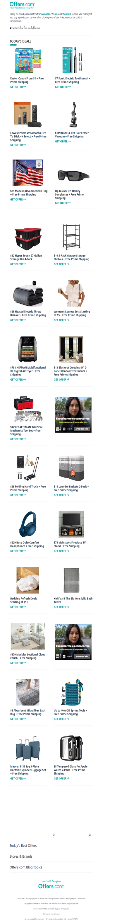 Easter Candy From $1 | $19 3-Rack Shelving Unit | Lounge Sets From $5