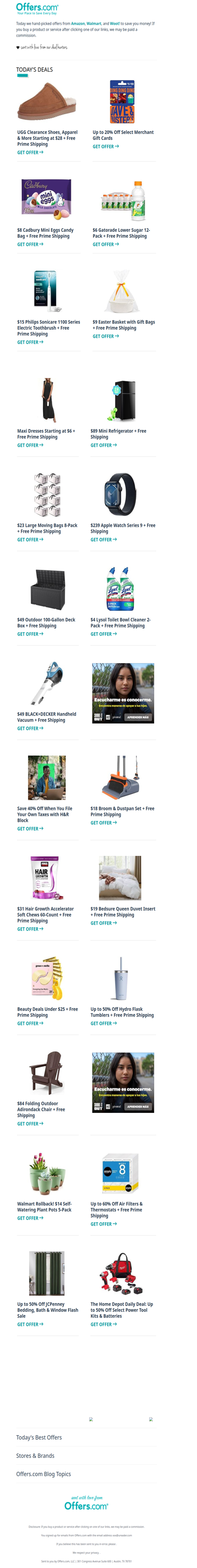 UGG Clearance | Maxi Dresses From $6 |  $49 100-Gallon Deck Box