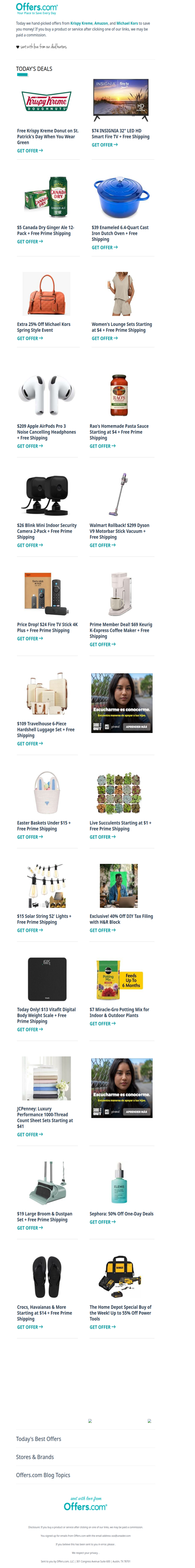 Free Krispy Kreme | Lounge Sets From $4 | $69 Keurig | $209 Apple AirPods Pro 3