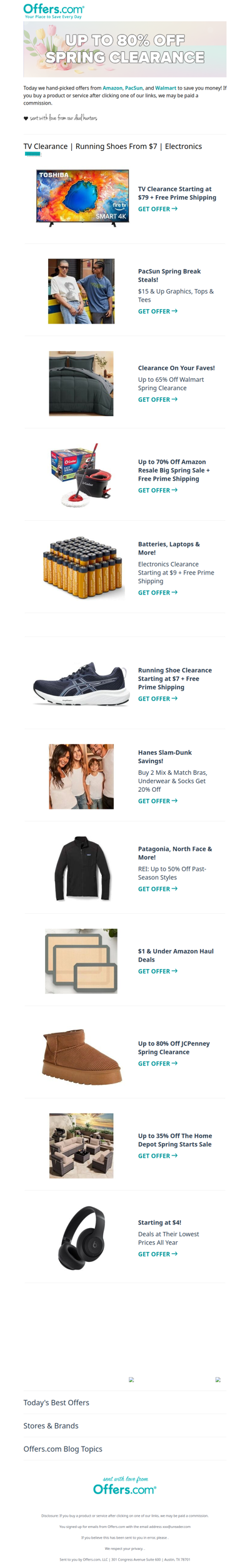 Up to 80% Off Spring Clearance From Amazon, Walmart, REI & More