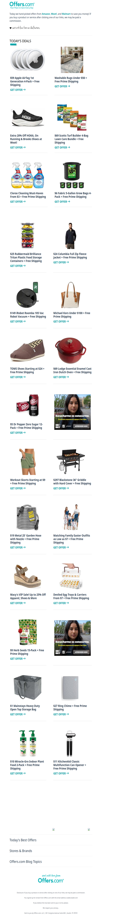 $59 AirTag 4-Pack | TOMS From $24 | $6 Plant Grow Bags