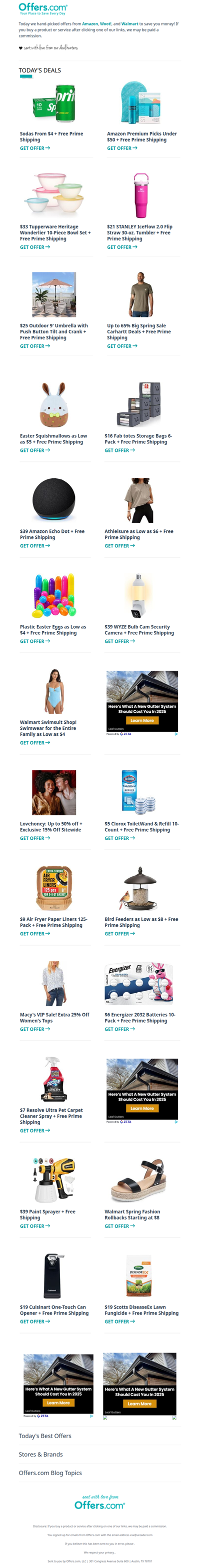 Sodas From $4 | 65% Off Carhartt | Easter Eggs From $4