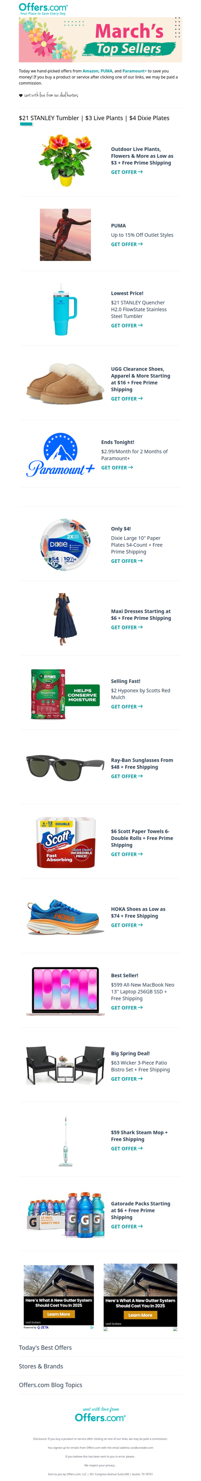 March's Top-Selling Deals Perfect for Spring!