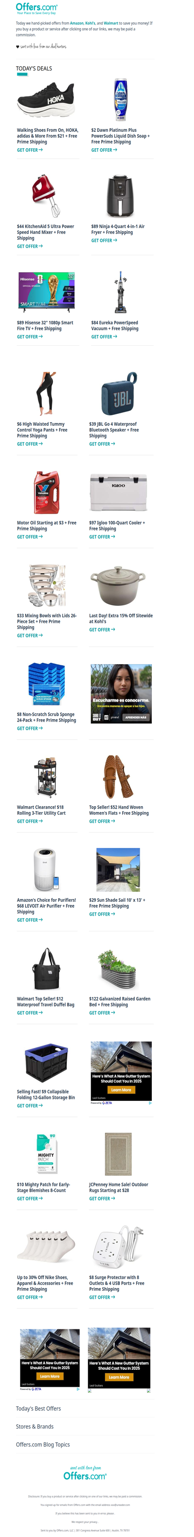 Walking Shoes From $21 | $6 Yoga Pants | Motor Oil Starting at $3