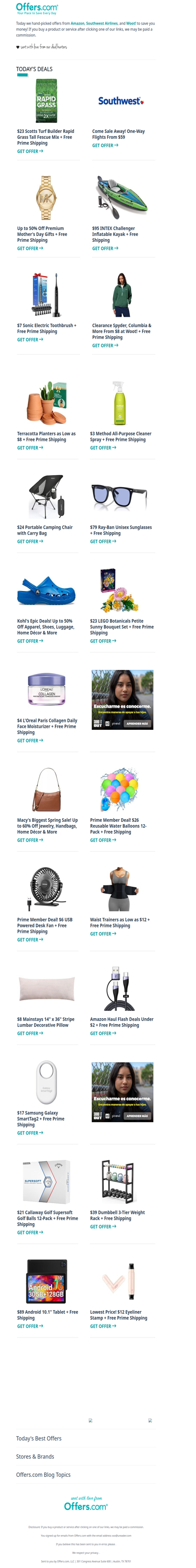 $7 Electric Toothbrush | Southwest Flights From $59 | $23 LEGO Bouquet Set