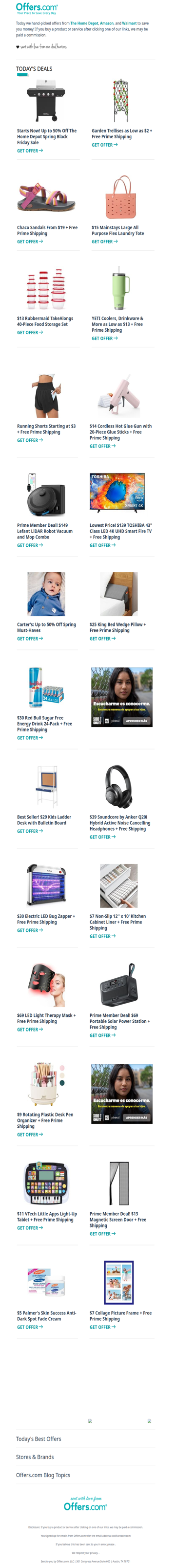 YETI From $13 | $139 TOSHIBA 43