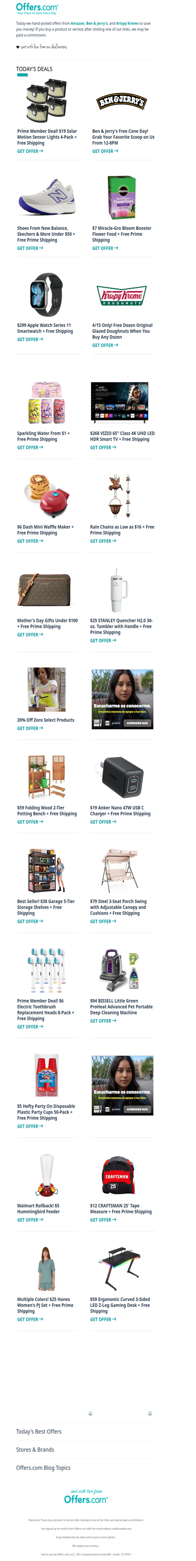 Free Ben & Jerry's | $299 Apple Smartwatch | $25 STANLEY Tumbler