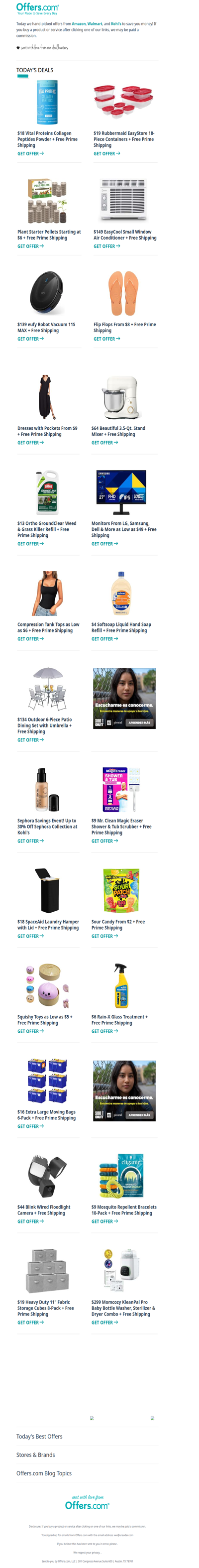 $19 Rubbermaid Set | Flip Flops From $8 | $134 Patio Set w/ Umbrella