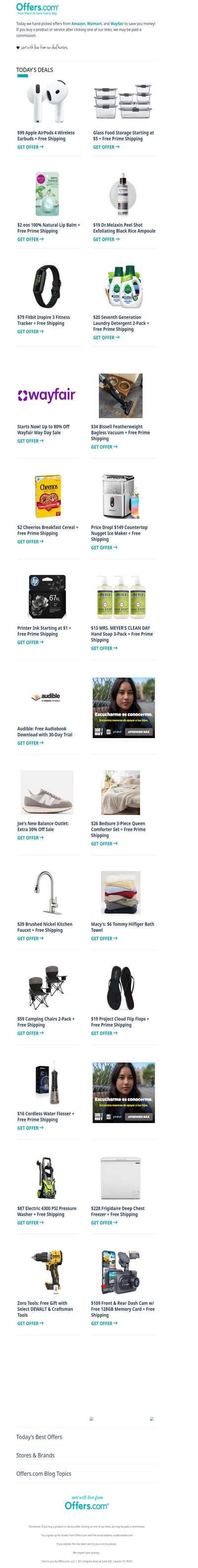 $99 AirPods 4 | $2 Cheerios | Printer Ink From $1