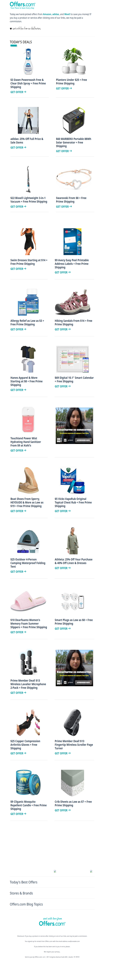 $3 Dawn Powerwash | Swarovski From $8 | $69 Smart Calendar