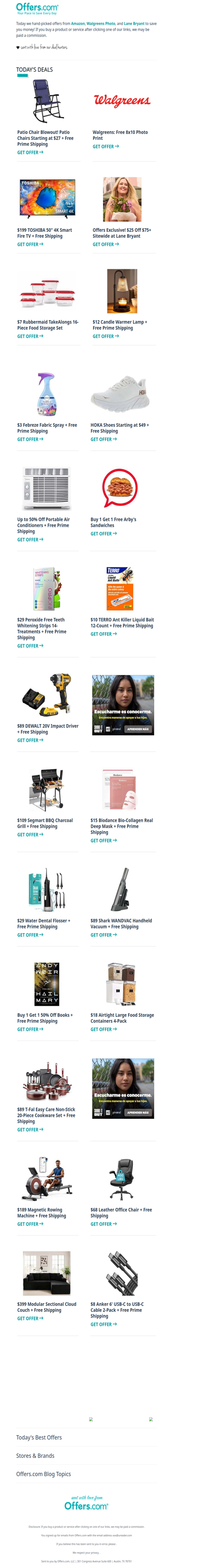 Patio Chair Blowout | 50% Off Portable ACs | $29 Whitening Strips | Free Walgreens Photo