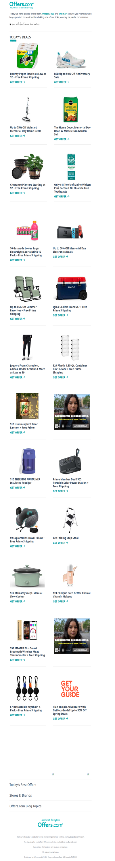 Bounty Paper Towels From $2 | Planter Clearance | Igloo Coolers From $17