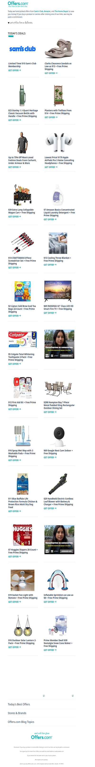 $179 Apple AirPods Pro 3 | $15 Sam's Club Membership | $13 Cooling Blanket