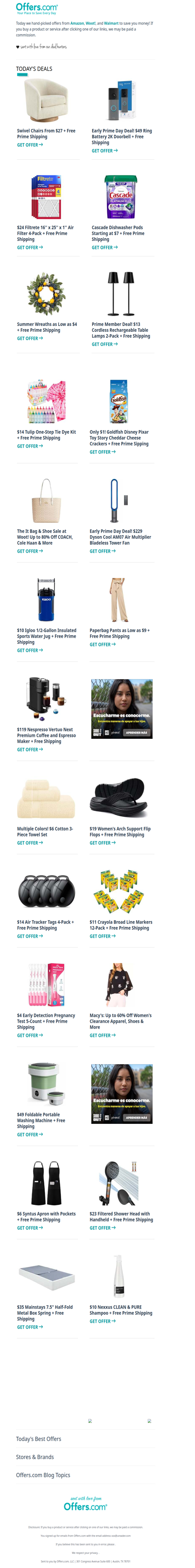 Swivel Chairs From  $27 | $13 Cordless Lamps 2-Pk. | $229 Dyson Fan