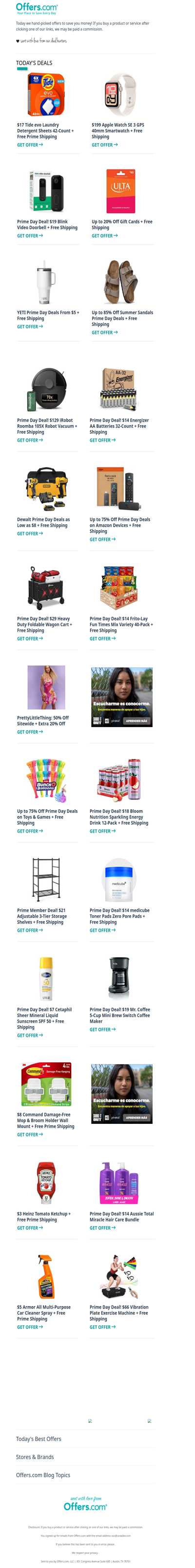 $199 Apple Watch | YETI Prime Day Deals | $14 Frito-Lay 40-Pk.