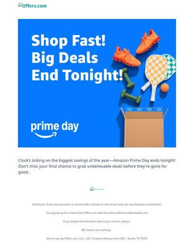 LAST CHANCE: Prime Day Ends in a Few Hours