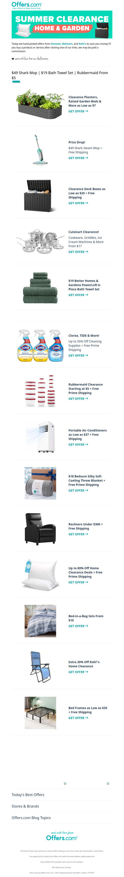 Summer Home & Garden Clearance From $5