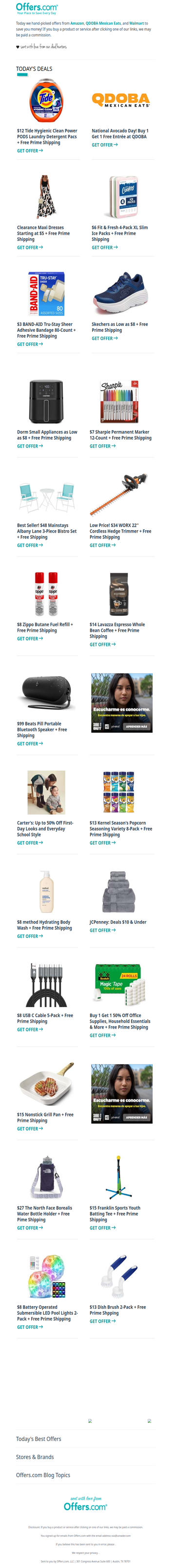 Skechers From $8 | $12 Tide PODS | $34 WORX Hedge Trimmer